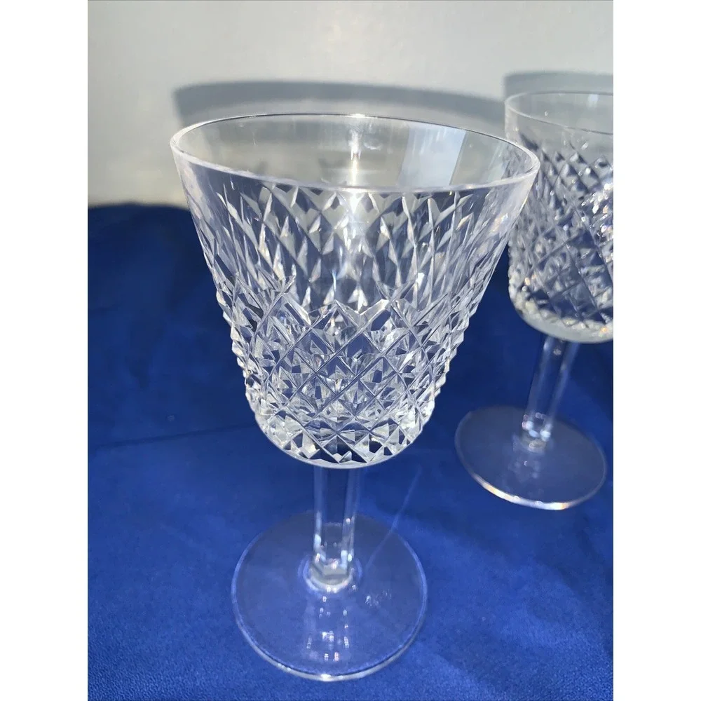 Set of‎ 4 Waterford Crystal Alana Claret White Wine Glasses Old Mark 6